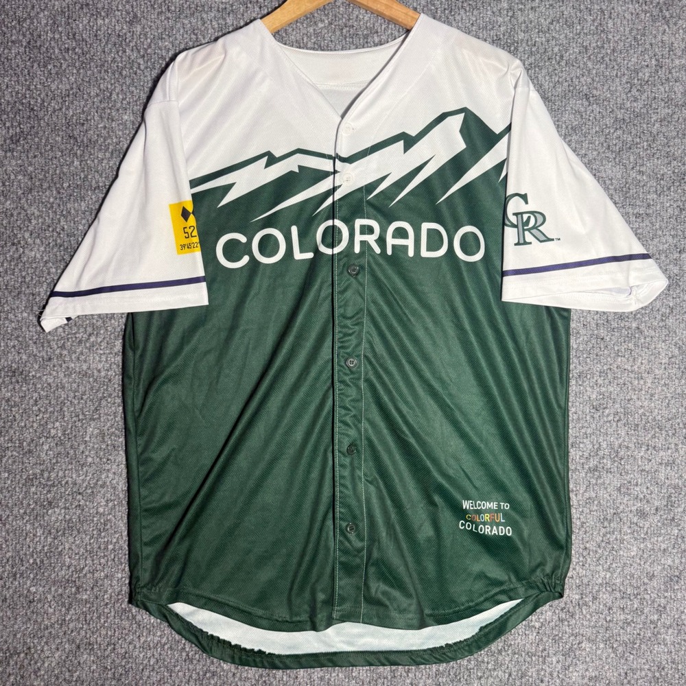 Colorado Rockies Jersey Ezequiel Tovar #14 City Connect Baseball Green Size L